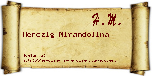 Herczig Mirandolina névjegykártya